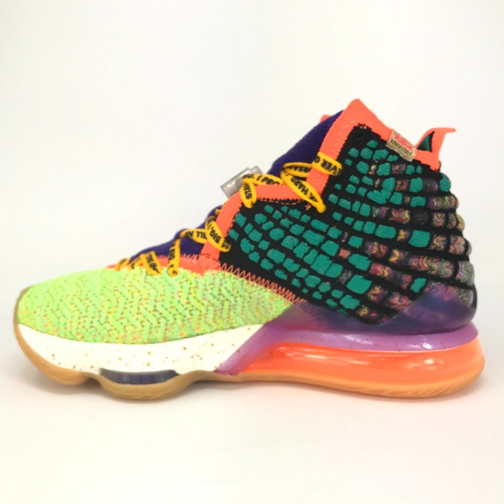 Nike Lebron XVII 17 'What The' CV8079-900 Basketball Sneakers - Picture 3 of 13